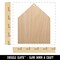 Simple House Solid Unfinished Craft Wood Holiday Christmas Tree DIY Pre-Drilled Ornament